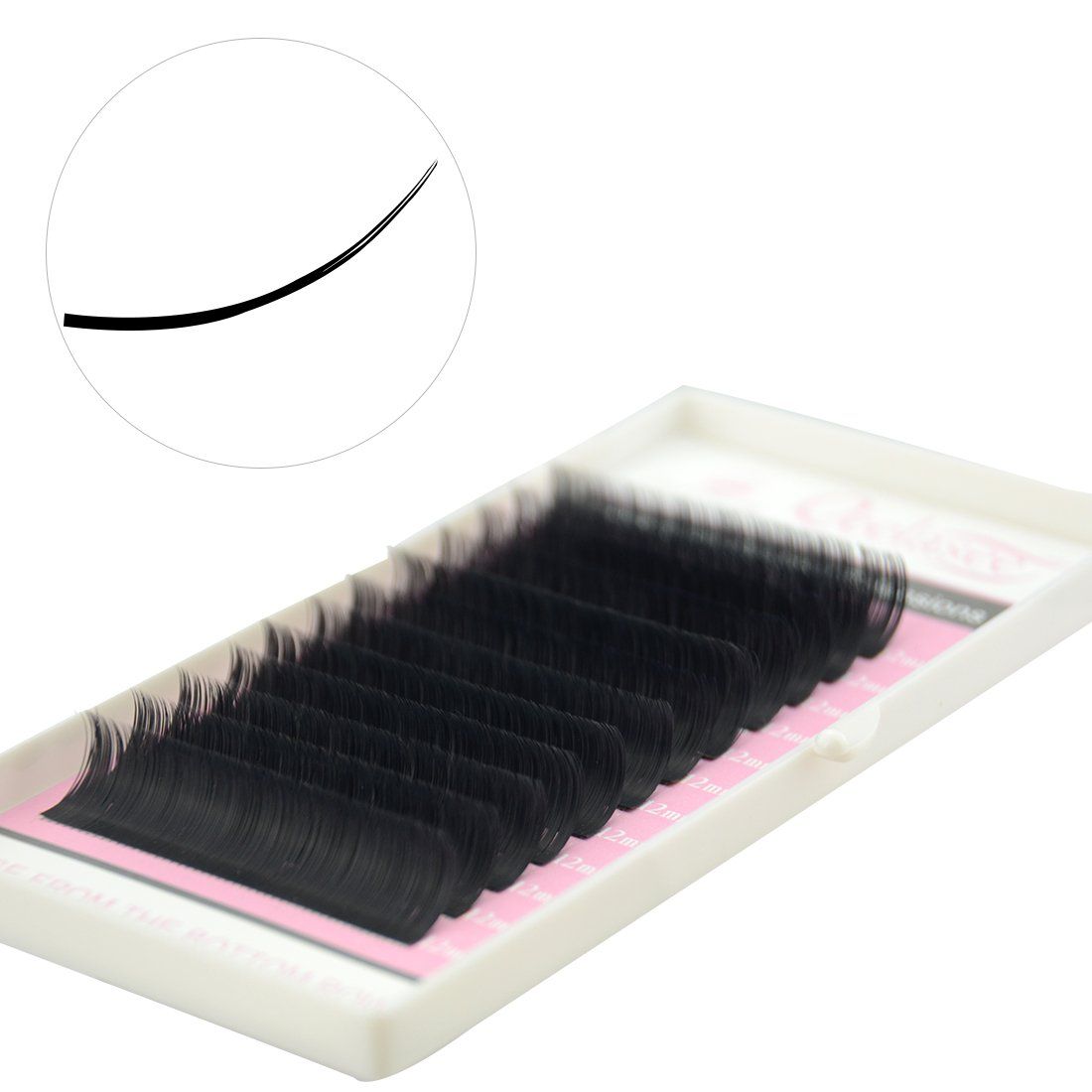 Qeelasee Ellipse Eyelash Extension 0.15 C Curl 14mm Flat Eyelashes False Mink Individual Eyelash Extension Professional Salon Used Black Mink False Lashes Mink Lashes Extensions
