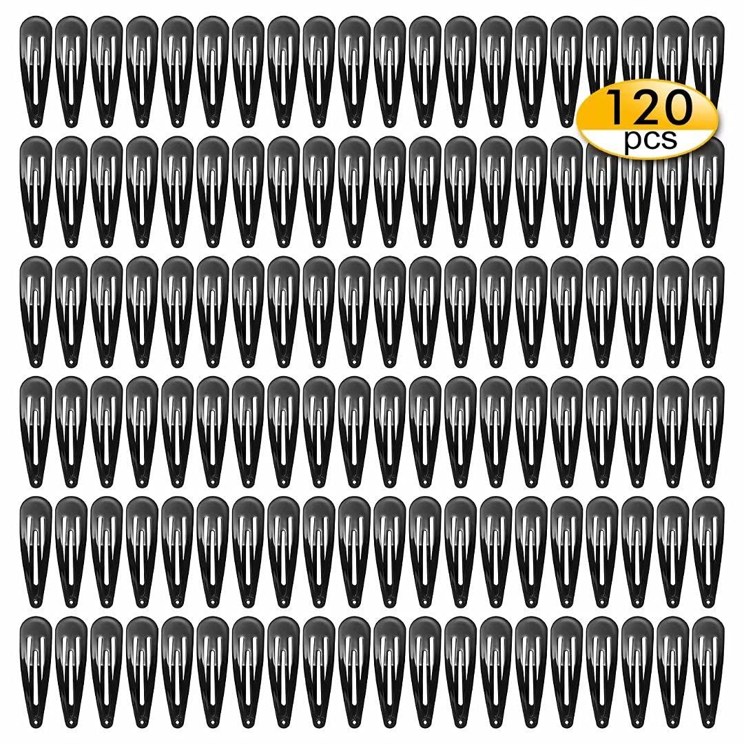 120 Hair Clips, 2Inch, Set of 120 (Black)