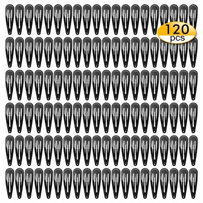 120 Hair Clips, 2Inch, Set of 120 (Black)