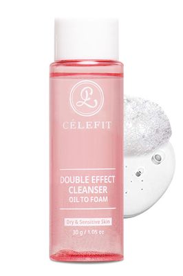 CELEFIT Double Effect Cleanser Oil to Foam Korean Cleansing Oil Makeup Remover Foaming Facial Cleanser | Makeup Remover Oil to Foam Cleanser Face Wash for Women &amp; Men | Travel Size Face Wash (1.05oz)