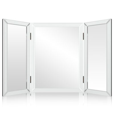 3 Way Mirror, Trifold Vanity Mirror, Three Way Mirror, Trifold Mirror, Tri Fold Mirror, 3way Mirror, 3 Sided Mirror, Three Sided Mirror, Table Top, Wall Mount, Standing, for Makeup, Braiding Hair