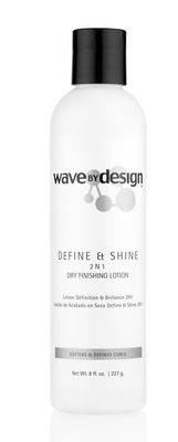 Design Essentials Define &amp; Shine 2-N-1 Dry Finishing Lotion, for Frizzy and Curling Hair, 8 Ounce