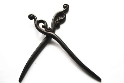 Myhsmooth Zz-bg-swish 2 Count Hair Sticks Natural Ebony (Black Sandalwood) Handmade Carved Hair Clip Shawl Hair Pins Pack of 2 Pcs :Satisfied Wish