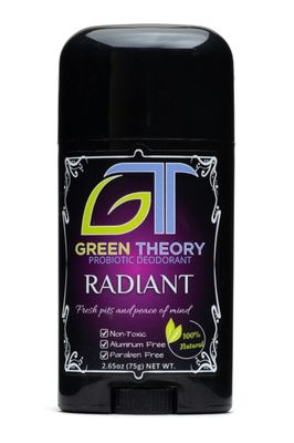 Green Theory Radiant Natural Probiotic Deodorant - Aluminum-Free, Rose Scent, Detoxifying - Women&#39;s - 2.65oz Solid