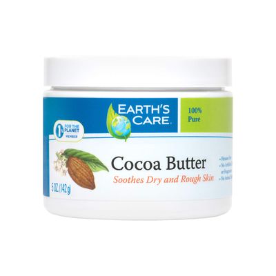 Earth&#39;s Care Cocoa Butter - Pure Raw Natural Cocoa Butter for Body, Hair and DIY Projects 5 OZ