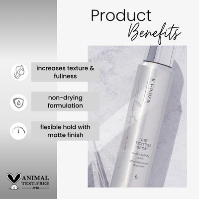 Kenra Platinum Dry Texture Spray 6 | Texture Defining Styler | Increases Texture &amp; Fullness | Absorbs Oils &amp; Impurities | Ultra-Lightweight, Non-Drying Formulation | All Hair Types | 5.3 oz.