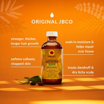 Tropic Isle Living Jamaican Black Castor Oil 8oz - For Hair Growth, Skin Conditioning, Eyebrows & Eyelashes, Scalp and Nail Care. Strengthen, Moisture & Repair