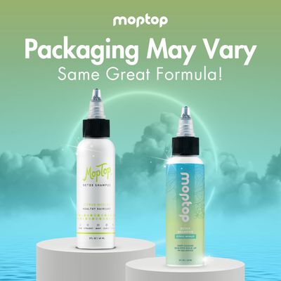 MopTop Detox Shampoo, Hair Cleanser, All Hair Types, Clarifying Shampoo Cleanse for Oil, Dirt, &amp; Hard Water, Removes Buildup, Citrus Medley, 2oz