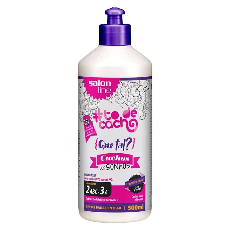 Salon Line Linha Tratamento (#ToDeCacho) Creme De Pentear Que Tal? Cachos Dos Sonhos 500 Ml Treatment (#IHaveCurls) Collection - How About That? Dream Curls Combing Cream 16.91 Fl Oz