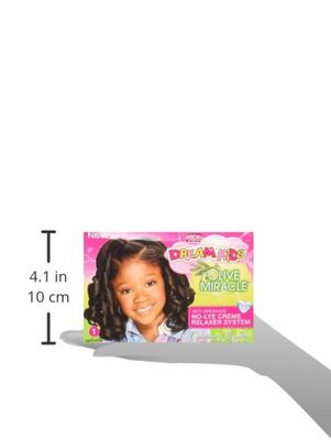 African Pride Dream Kids Olive Miracle Relaxer Regular - Contains Olive Oil, Helps Strengthen &amp; Protect Hair, 1 Kit
