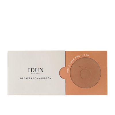 Idun Minerals - Pressed Mineral Bronzer - Matte, Soft Focus Powder - Infused With Ultra Purified Minerals - For A Sun Kissed Complexion In A Sweep And Sculpted Definition - Sommardrom - 0.16 Oz