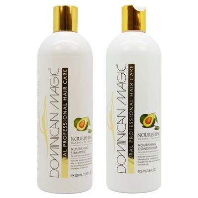 Dominican Magic Nourishing Shampoo &amp; Conditioner Duo Set with Avocado Oil and Aloe Vera Infused Moisturizing Shampoo and Hydrating Conditioner for Women Duo Set (16oz)