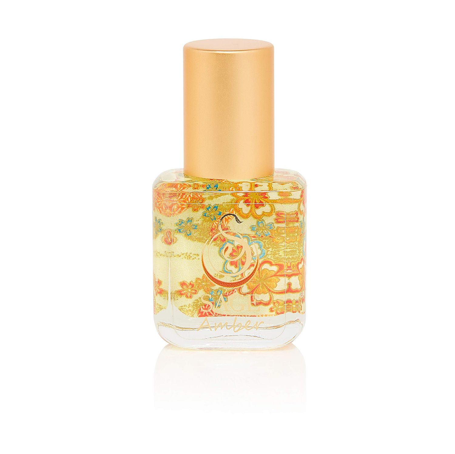 Amber Organic Perfume Oil Extract Roll-On by Sage- 1/4 oz, Vegan &amp; Cruelty-Free, Earthy Scent, Amber, Blood Orange, Musk