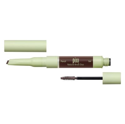 Pixi Natural Brow Duo - Deep Brunette, Precision Pencil &amp; Tinted Gel, Waterproof Brow Shaper for All-Day Hold, Paraben-Free, 0.2oz