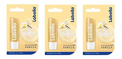 (Pack of 3) Labello Vanilla Buttercream Caring Lip Balm wit Shea Butter &amp; Vanilla Aroma 4,8g