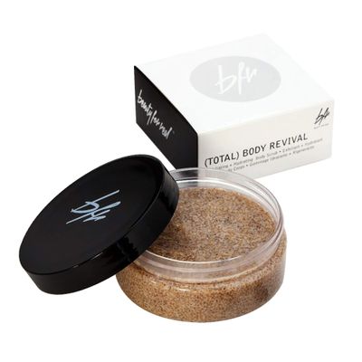 Beauty For Real (Total) Body Revival - Exfoliating Coffee Body Scrub - Softens Skin - With Raw Sugar &amp; Organic Coffee - Light Scent of Sugar, Guava &amp; Nectarine - Made in the USA - 6.0 oz