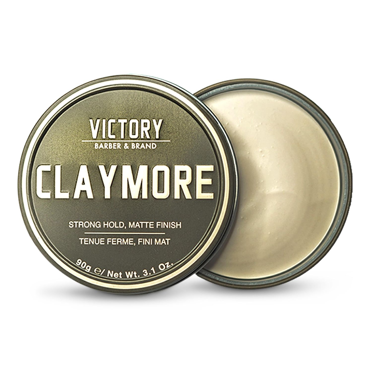 Victory Barber &amp; Brand Claymore Men&#39;s Strong Hold Matte Finish Clay Pomade | Made in the USA for the Rough and the Ready