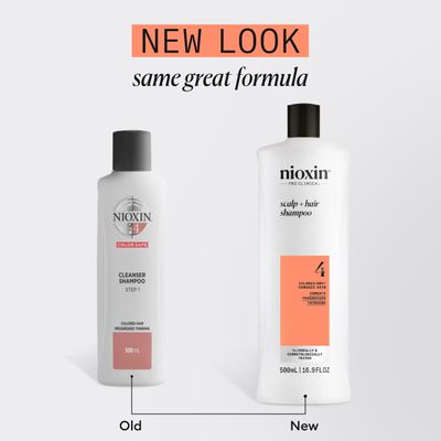 Nioxin System 4 Scalp + Hair Shampoo - Hair Thickening Shampoo For Damaged Hair with Progressed Thinning, 16.9 fl oz (Packaging May Vary)