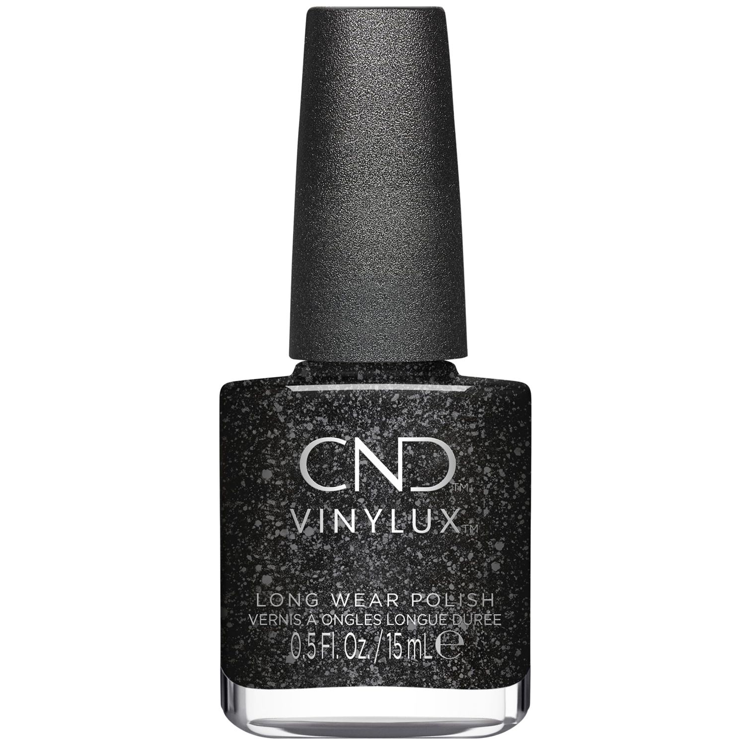 CND Vinylux Longwear Black Nail Polish, Gel-like Shine &amp; Chip Resistant Color, Dark Diamonds, 0.5 fl. oz