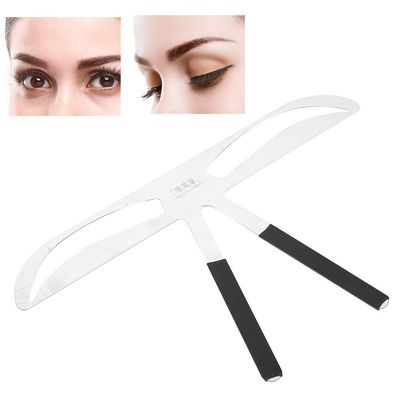 Eyebrow Stencil Eyebrow Ruler, Permanent Eyebrows Stencil Makeup Tattoo Eyebrow Balance Ruler Template Permanent Tattoo Eyebrow Measure Three-point Positioning Design Ruler Shape Stencil(#1)
