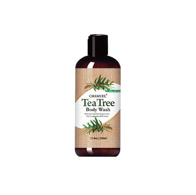 Chamuel Tea Tree Body Wash - Made With Natural Ingredients To Fights Itchy Skin, Body Odor, Athlete&#39;s Foot, Jock Itch &amp; Toenails Issues - Organic Scented - Men &amp; Women (11.8oz)