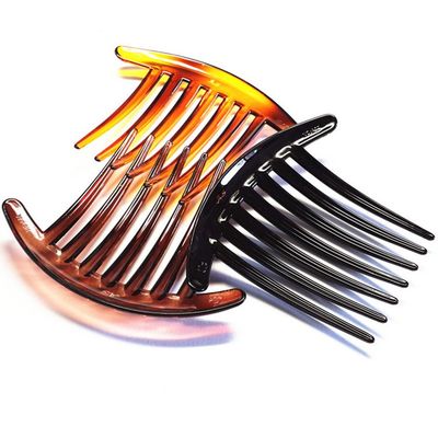 Women&#39;s French Twist Combs Plastic Side Hair Comb with Seven Tooth - Set of 6 (3 Colors, Each 2pcs)