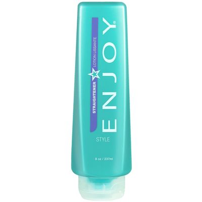 ENJOY Straightener, 8 Oz. - Hair Styling Cream, For All Hair Types, Straighten and Control, Soft and Smooth, Curly Hair Products