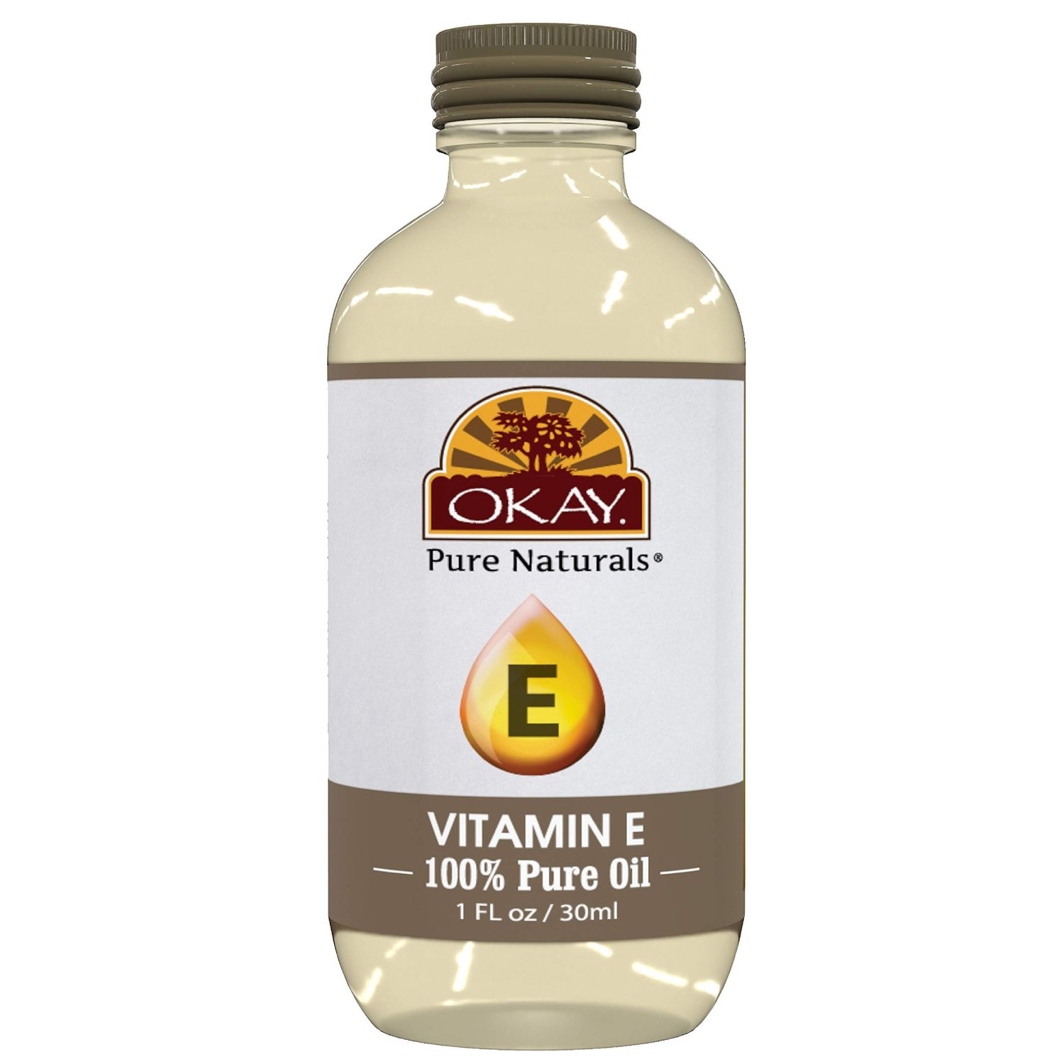 Okay Vitamin E Oil For All Hair Textures &amp; Skin Types, All Natural, 1 Fl Oz