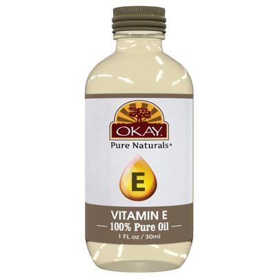 Okay Vitamin E Oil For All Hair Textures &amp; Skin Types, All Natural, 1 Fl Oz