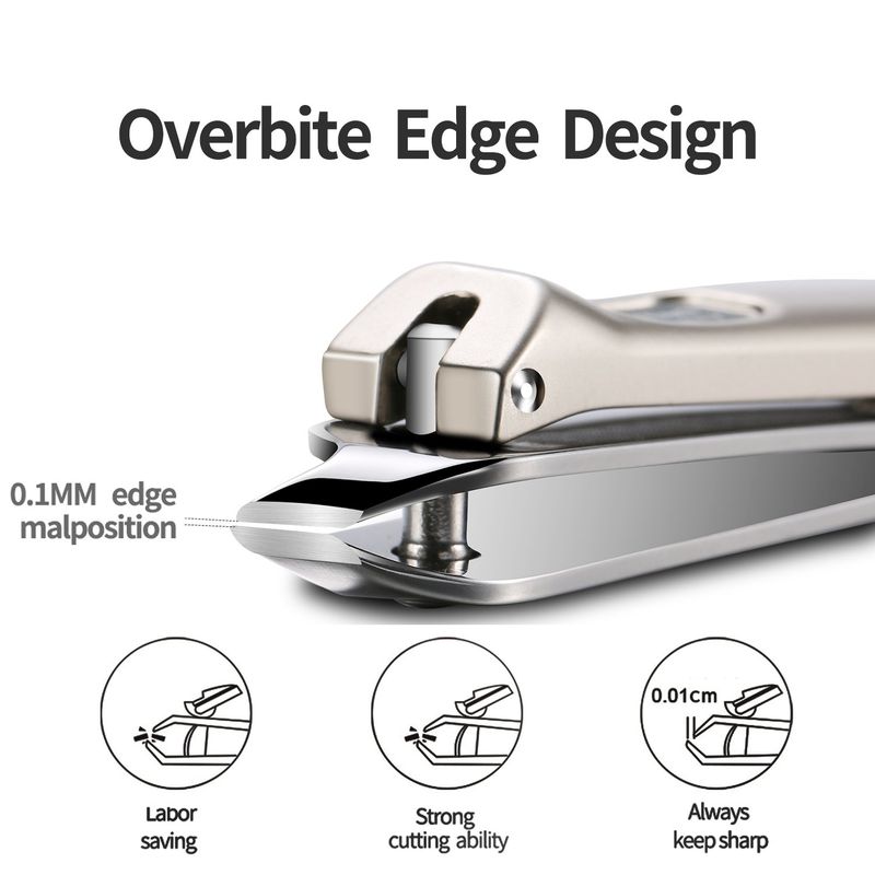 Nail Clippers, Cuticle Clipper, Medical Grade Stainless Steel, Sharp and Durable Nail Cutter for Men and Women (M-1110plus)