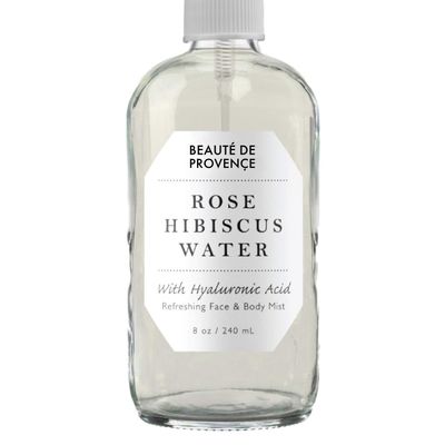 BEAUTE DE PROVENCE Rose Water Spray for Face &amp; Body Refreshment with Moisturizing Hyaluronic Acid and Hibiscus water | Instant Hydration, Cooling, Calming &amp; Conditioning (8 FL OZ)