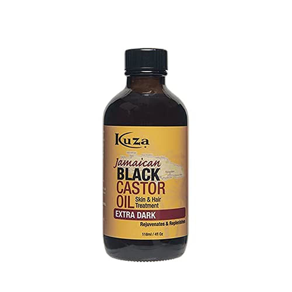 Kuza Jamaican Black Castor Oil, Extra Dark - For Hair &amp; Skin - 4oz. - Rejuvenate, Moisturize, Strengthen &amp; Protect