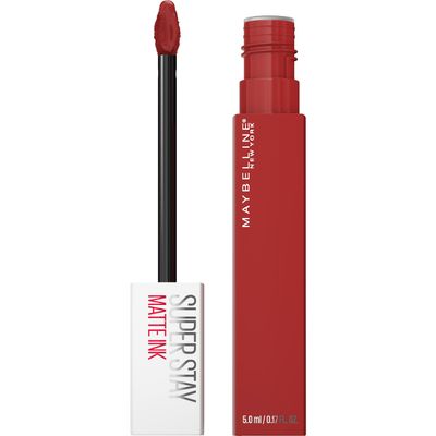 Maybelline Super Stay Matte Ink Liquid Lipstick Makeup, Long Lasting High Impact Color, Up to 16H Wear, Hustler, Red Brown, 1 Count
