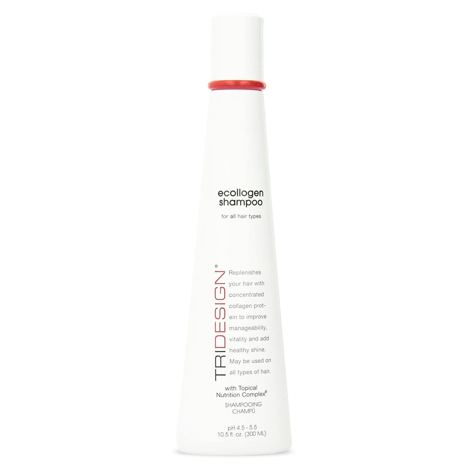 TRIDESIGN Ecollogen Moisturizing Shampoo - Hydrating Hair Shampoo For Natural Hair, Unisex, Thickening &amp; Volumizing Shampoo, Unscented, Non-fragrance Shampoo Gentle Cleanser- 10.5 oz