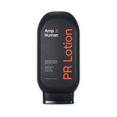 Amp Human PR Lotion, Performance &amp; Recovery Bicarb Sports Lotion, Natural Electrolyte Sodium Bicarbonate Bottle - (300g)