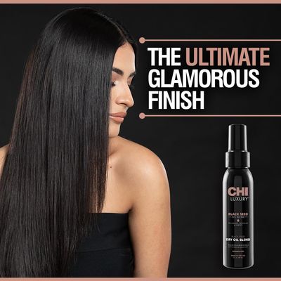 CHI Luxury Black Seed Oil Blend Dry Oil, Revitalizing &amp; Nourishing Hair Oil, Creates Smooth &amp; Shiny Hair, Sulfate, Paraben, &amp; Cruelty-Free, 3 Oz