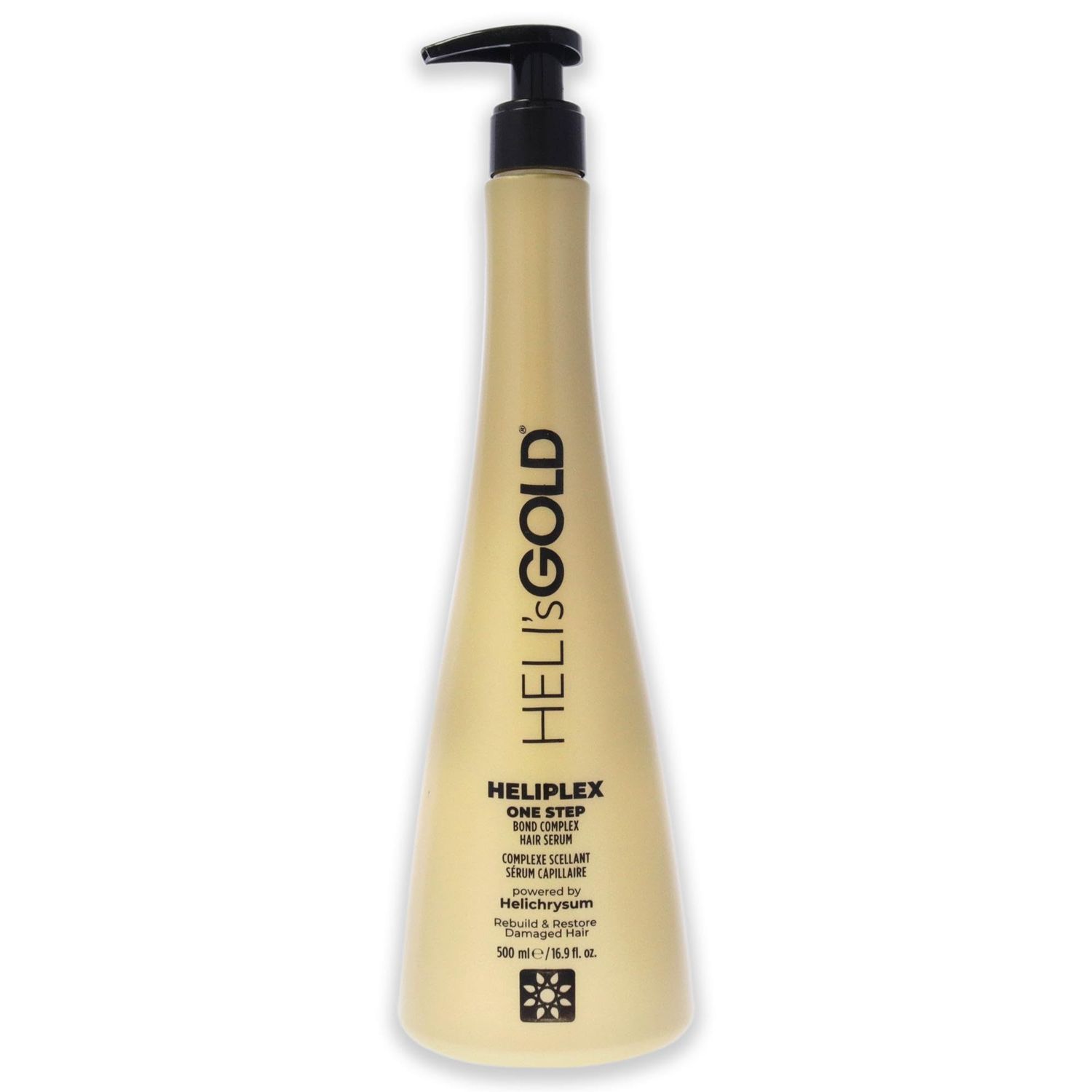 Heli&#39;s Gold Heliplex One Step Hair Serum - Bond Complex Treatment For Maintenance And Regrowth - Intensive, Nourishing Repair For Damaged, Split Strands - Sun And Thermal Heat Protectant - 16.9 Oz