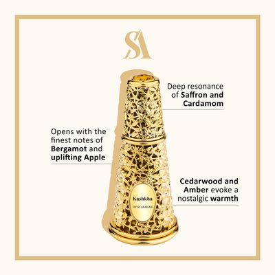 Swiss Arabian Kashkha - Luxury Products From Dubai - Long Lasting, Addictive Personal EDP Spray Fragrance - Seductive Signature Aroma - 1.7 Oz