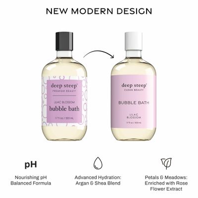 Deep Steep Classic Bubble Bath, Lilac Blossom, 17 Fluid Ounce
