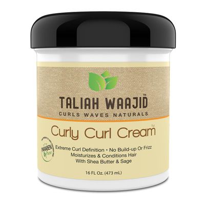 Taliah Waajid Curls Waves Natural - Curly Curl Cream | Extreme Curl Definition Hair Styling Gel | No Build-up or Frizz | 100% Paraben Free | Shea Butter &amp; Sage - 16oz