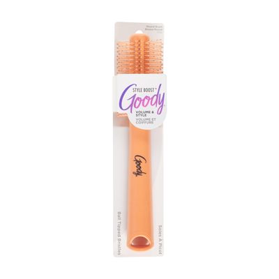 Goody Style Boost 21 mm Round Brush, Adds Lift &amp; Hair Volume, Use as a Blow Out Brush or Styling Brush, Easy-Grip Handle, Comfortable Hair Brush for Fine Hair, For Short &amp; Medium Hair, Coral
