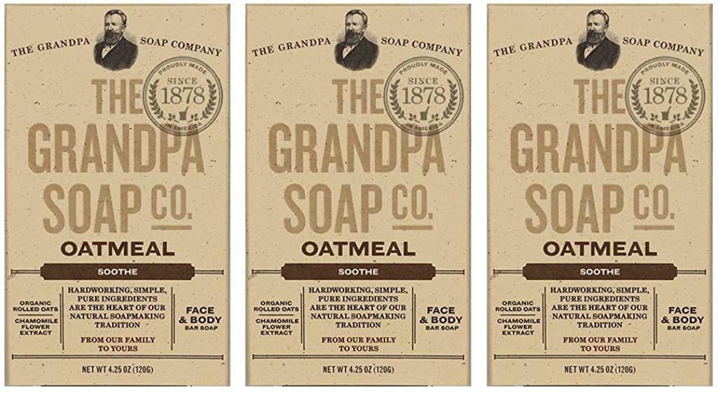 The Grandpa Soap Company Oatmeal, 4.25 Ounce (Pack of 3)