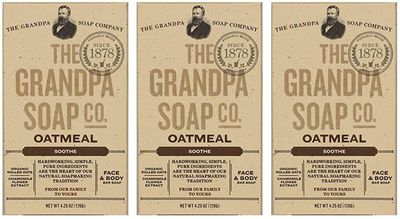 The Grandpa Soap Company Oatmeal, 4.25 Ounce (Pack of 3)
