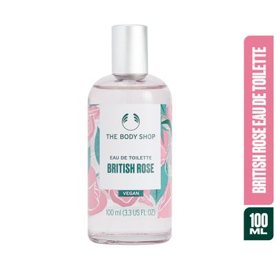 The Body Shop British Rose Eau De Toilette - Fresh Dewy Fragrance - Vegan - 3.3 oz