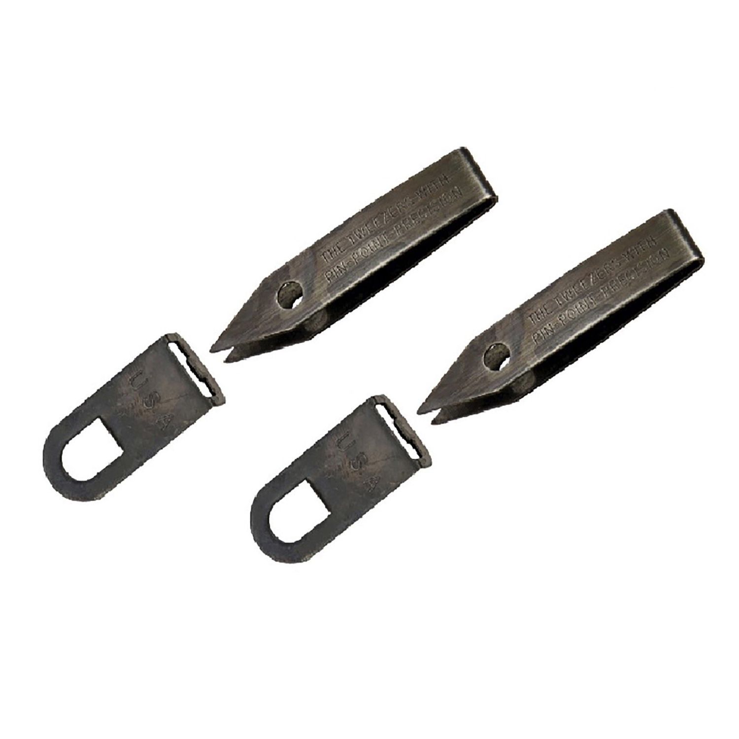 Uncle Bill&#39;s Sliver Gripper Tweezers Black Oxide Steel w/Keychain Clip (2-Pack)