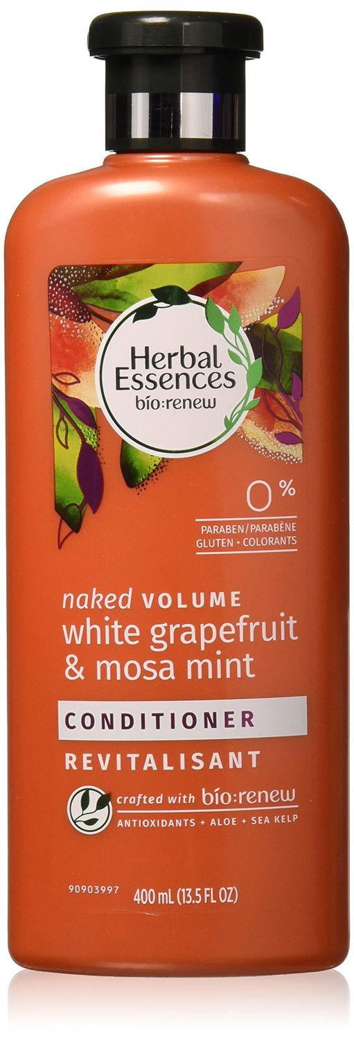 Herbal Essences Volume Conditioner for Color Treated Hair, BioRenew White Grapefruit &amp; Mosa Mint, 13.5 FL OZ (Pack of 2)
