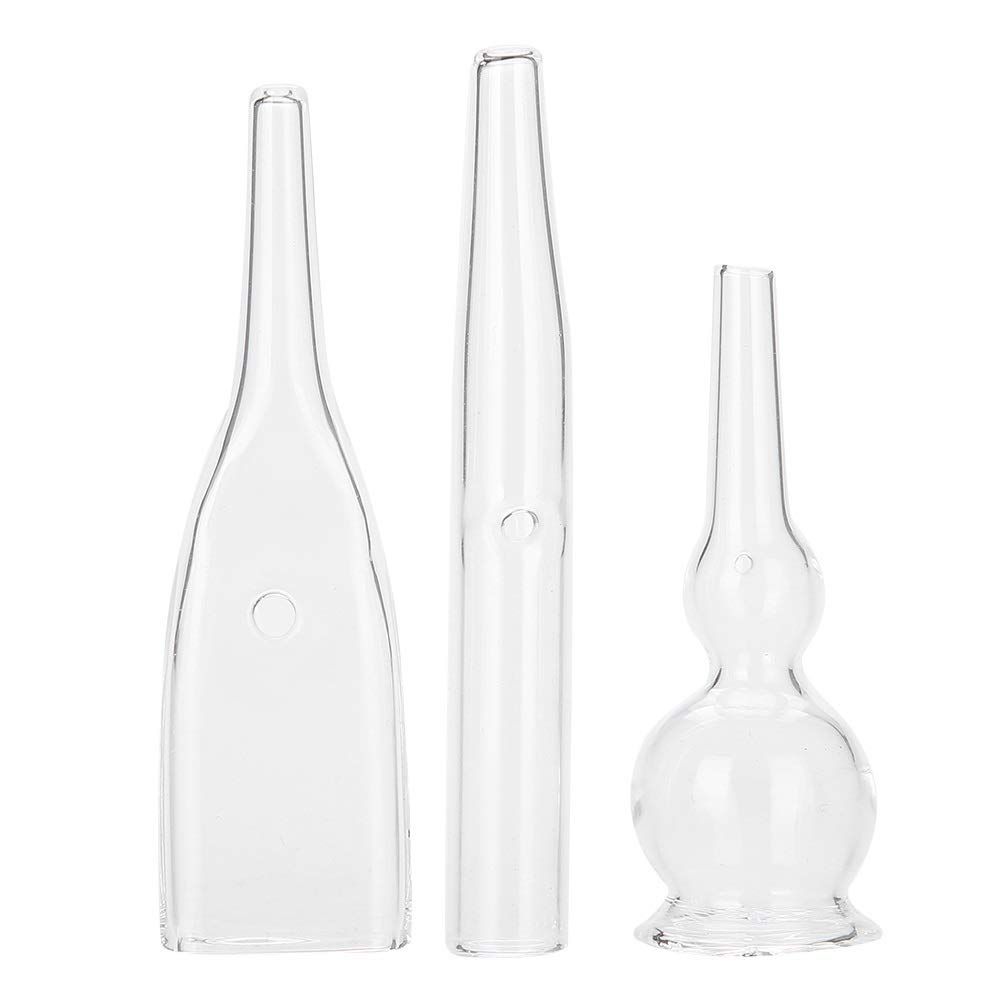 Nikou Vacuum Glass Tube - 3Pcs Glass Pipes Kit for Removal Face Cleanser Beauty Machine Accessories Removing Tool Set