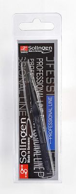 Solingen Stainless Steel Professional Slanted Tip Tweezers | Best Shaped for Eyebrows Extensions Chin Cheek Face Facial Hair | Made in Germany