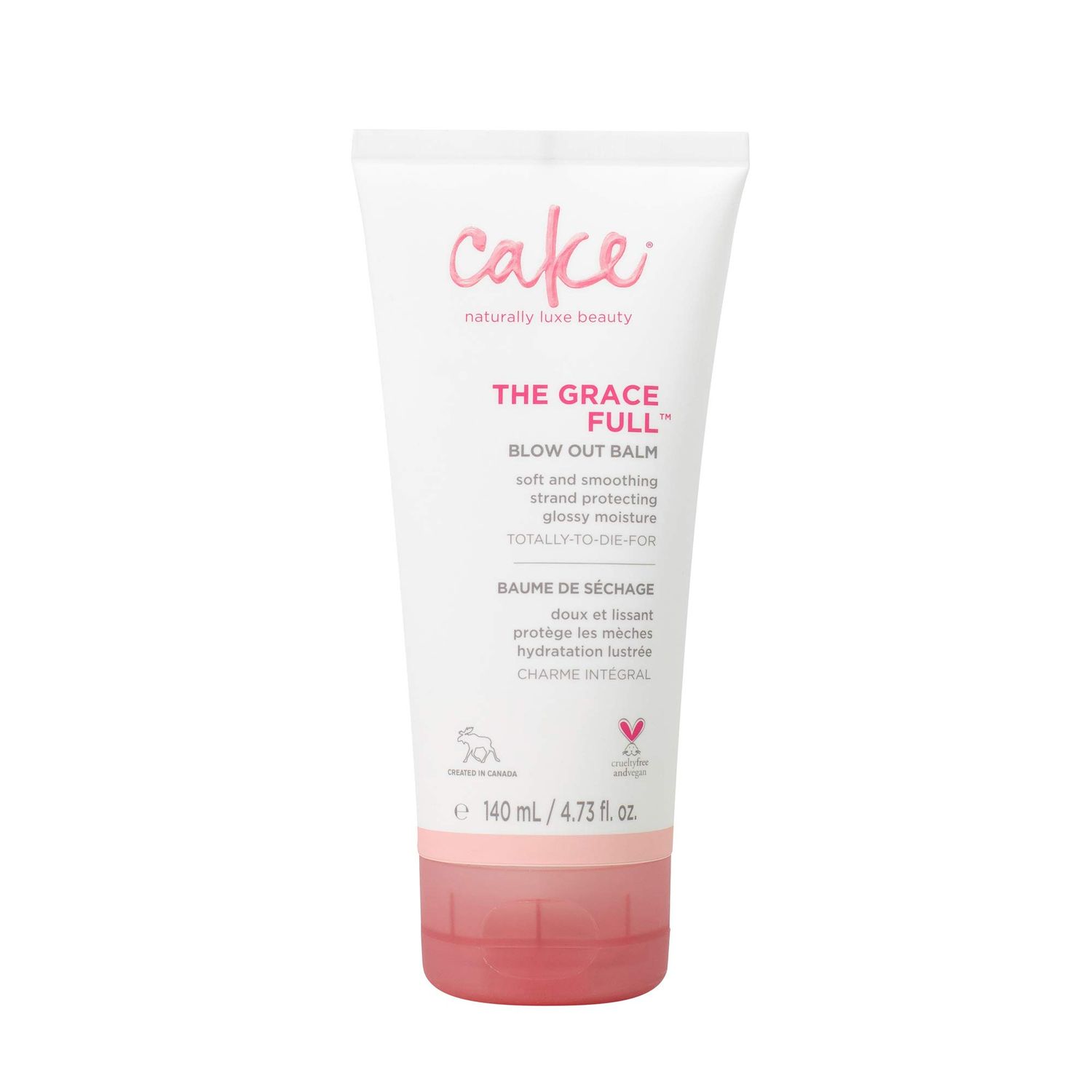 Cake Beauty The Grace Full Blowout Balm, Cruelty Free Vegan Blow Dry Heat Protectant - Straightener Cream - with Coconut Oil, Smooth, Glossy Moisture - Sulfate Free and Paraben Free Smoothing Cream