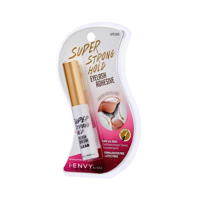Kiss I Envy Eyelash Adhesive Super Strong Hold Clear 0.176 Ounce ( Pack of 2)